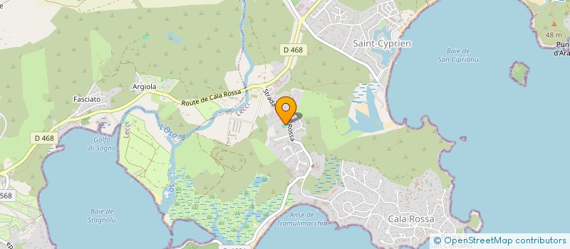 localisation de l'entreprise CALA ROSSA SPORTING CLUB  LECCI