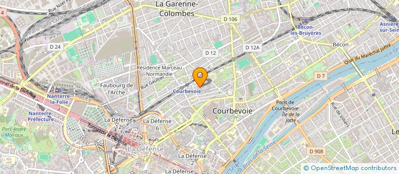 localisation de l'entreprise CALABRE à COURBEVOIE