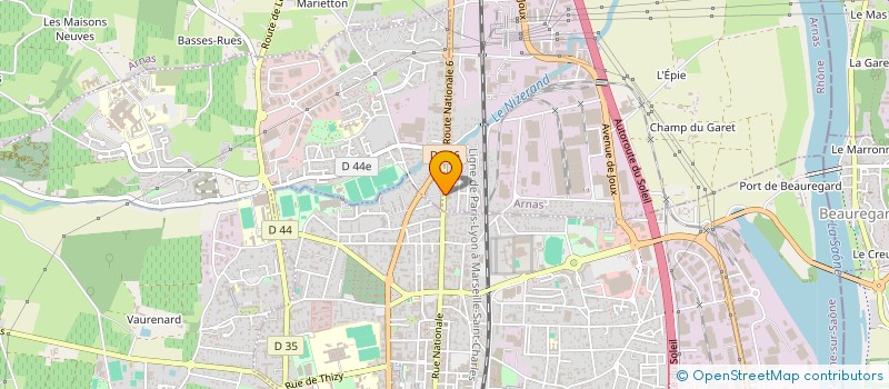 localisation de l'entreprise CALAD'AMENAGEMENT  ARNAS