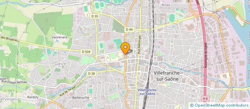 localisation de l'entreprise CALADANCE  VILLEFRANCHE-SUR-SAONE