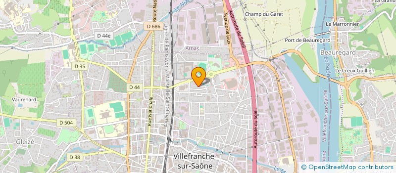 localisation de l'entreprise CALADE AUTO NEGOCE à VILLEFRANCHE-SUR-SAONE