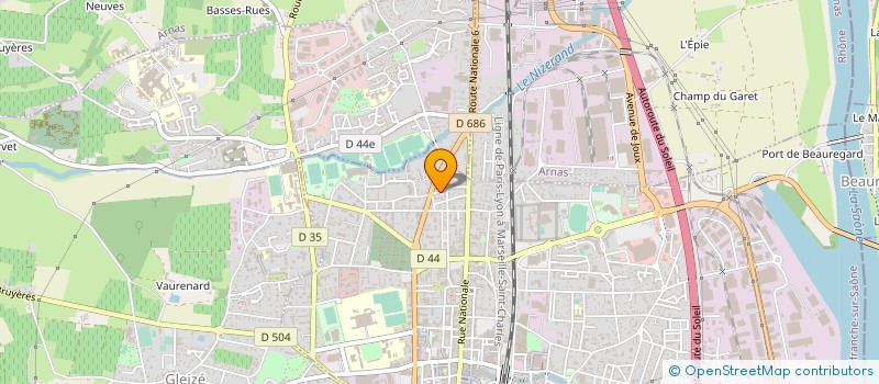 localisation de l'entreprise CALADE ECHAFAUDAGE  VILLEFRANCHE-SUR-SAONE