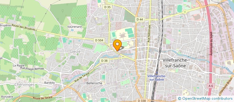 localisation de l'entreprise CALADE HABITAT & TRAVAUX  VILLEFRANCHE-SUR-SAONE