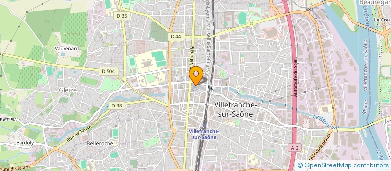 localisation de l'entreprise CALADE'TRANSPORTS à VILLEFRANCHE-SUR-SAONE