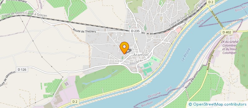 localisation de l'entreprise CALAFLO  ARAMON