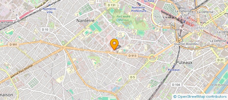 localisation de l'entreprise CALAGES NOCTURNES EVENEMENTS à NANTERRE