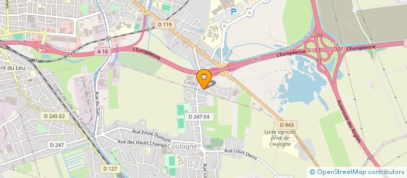 localisation de l'entreprise CALAIS BALZAC TENNIS DE TABLE  CALAIS