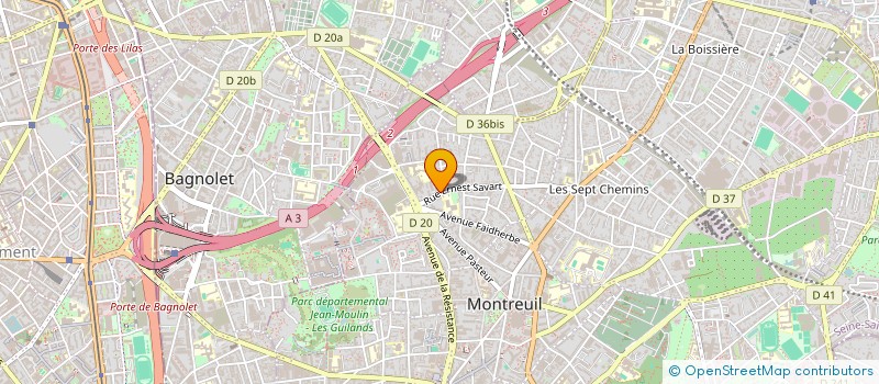 localisation de l'entreprise CALAMITE à MONTREUIL