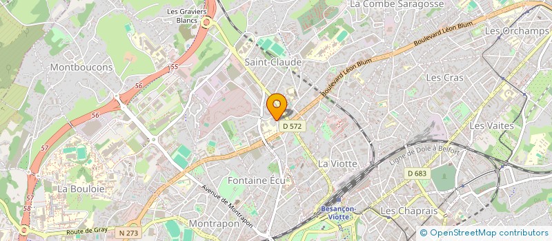 localisation de l'entreprise CALAMITY NAILS à BESANCON