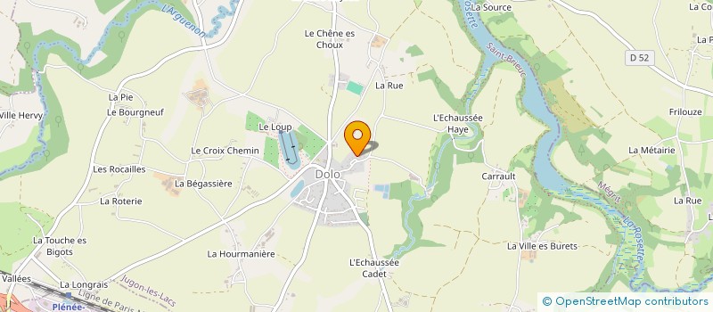 localisation de l'entreprise CALAMONA à JUGON-LES-LACS