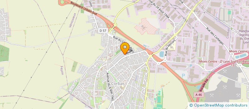 localisation de l'entreprise CALAN 69 à CORBAS