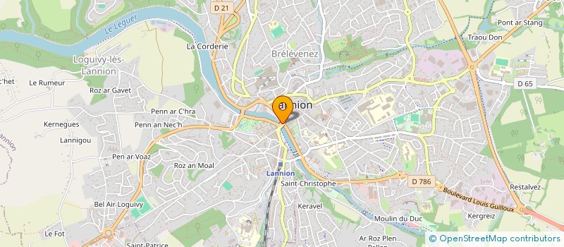 localisation de l'entreprise CALANDRE CLUB D'ARMOR  LANNION