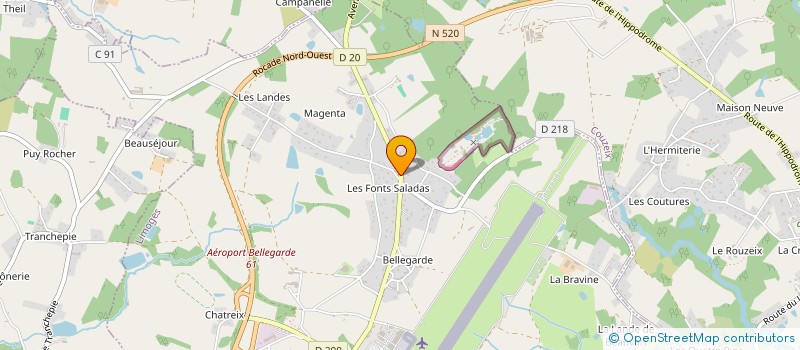 localisation de l'entreprise CALANDRETA LEMOSINA à LIMOGES