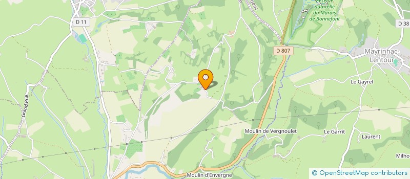 localisation de l'entreprise CALANE à GRAMAT