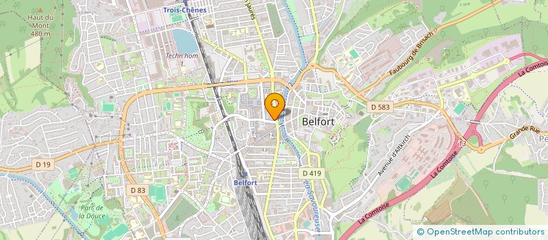 localisation de l'entreprise CALANTHE à BELFORT