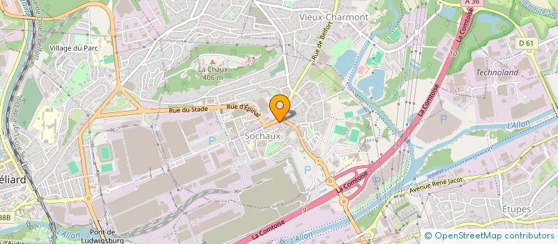 localisation de l'entreprise CALARMI  SOCHAUX