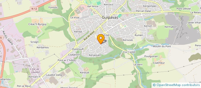 localisation de l'entreprise CALAUNA  GUIPAVAS