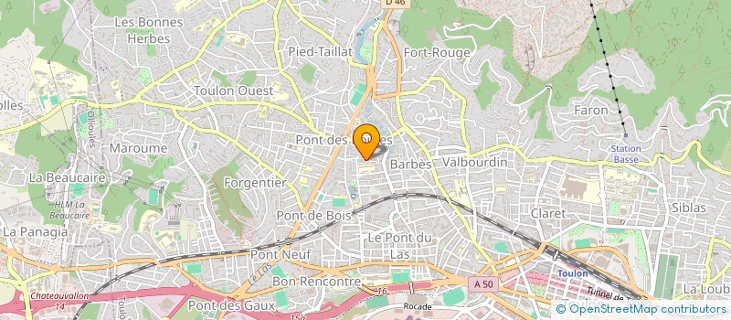 localisation de l'entreprise CALCAAA  TOULON