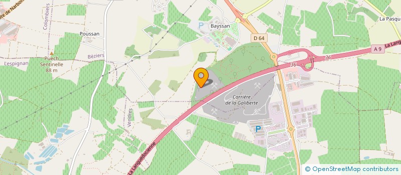 localisation de l'entreprise CALCAIRES DU BITERROIS  BEZIERS