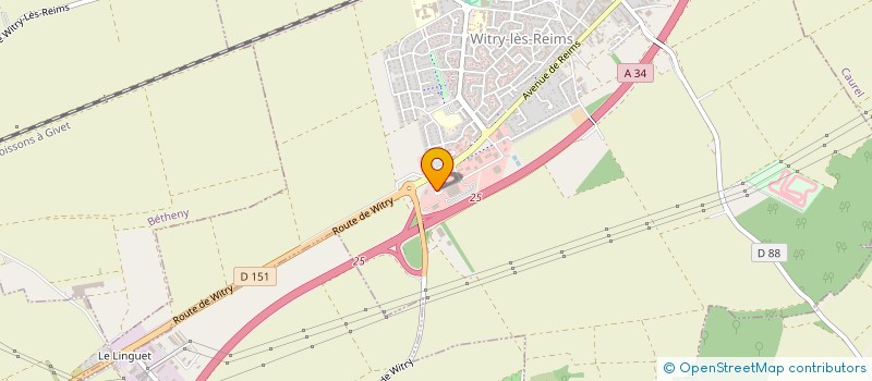 localisation de l'entreprise CALCULS ET ETUDES POUR LE BATIMENT ET L'INDUSTRIE C.E.B.I. à WITRY-LES-REIMS