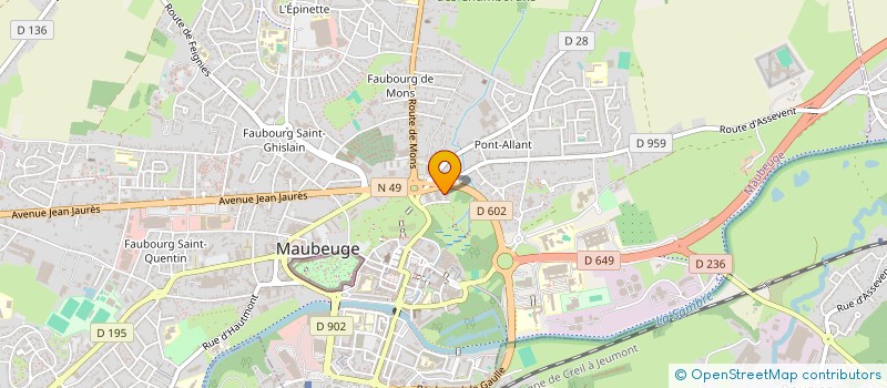 localisation de l'entreprise CALCULS ETUDES CHARPENTES MANUTENTION à MAUBEUGE