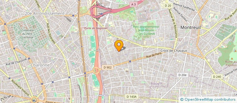 localisation de l'entreprise CALD CONSTRUCT à BAGNOLET