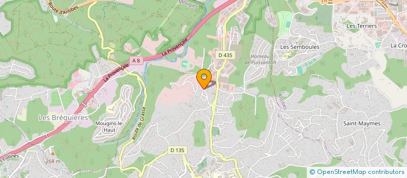 localisation de l'entreprise CALDARIS  VALLAURIS