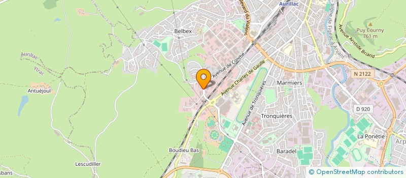 localisation de l'entreprise CALDEFIE JUILLARD à AURILLAC