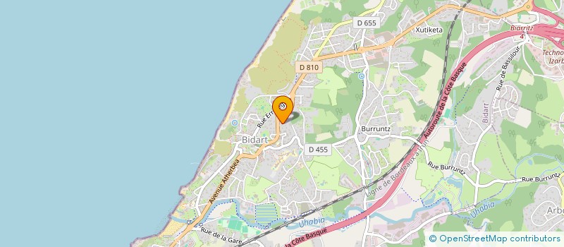 localisation de l'entreprise CALDEIRA à BIDART