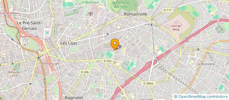 localisation de l'entreprise CALDERONI S A R L à BAGNOLET