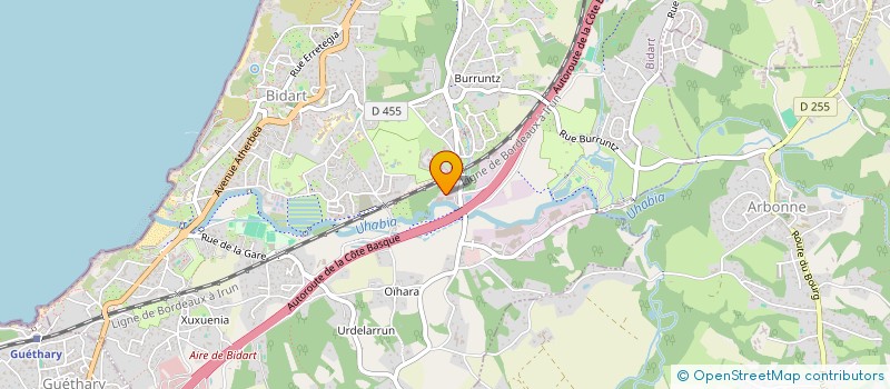 localisation de l'entreprise CALDIBOURE MACONNERIE  BIDART