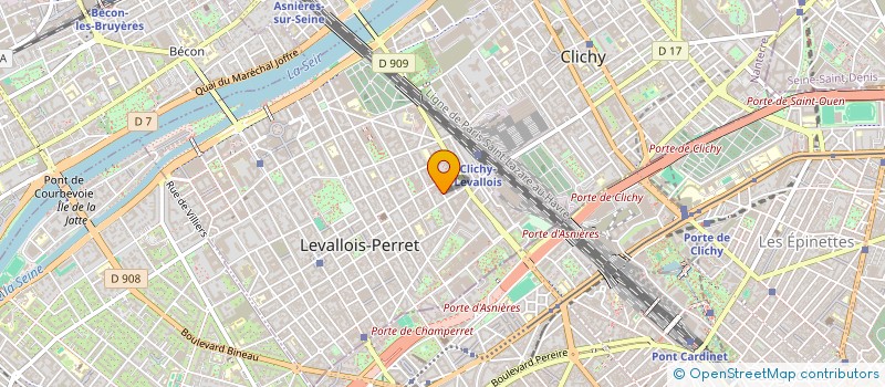 localisation de l'entreprise CALDNESS à LEVALLOIS-PERRET