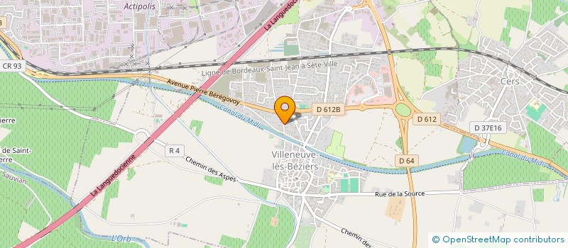localisation de l'entreprise CALE2M  VILLENEUVE-LES-BEZIERS