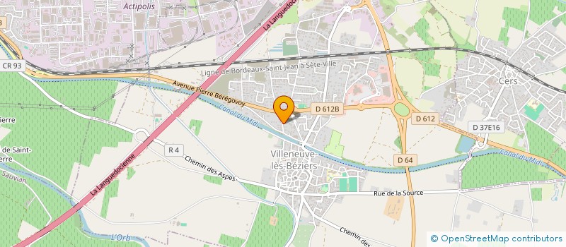 localisation de l'entreprise CALEM  VILLENEUVE-LES-BEZIERS