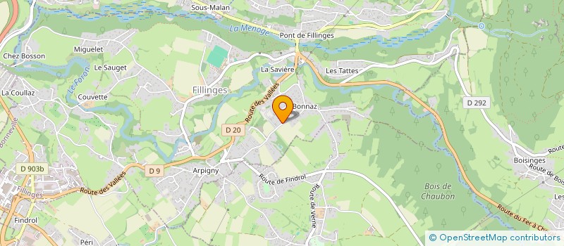 localisation de l'entreprise CALEMIRE  FILLINGES