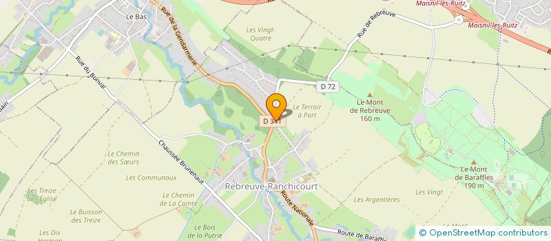 localisation de l'entreprise CALEO TESTS ET SERVICES  REBREUVE-RANCHICOURT