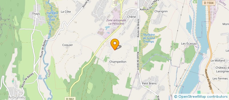 localisation de l'entreprise CALEOD  BELLEY