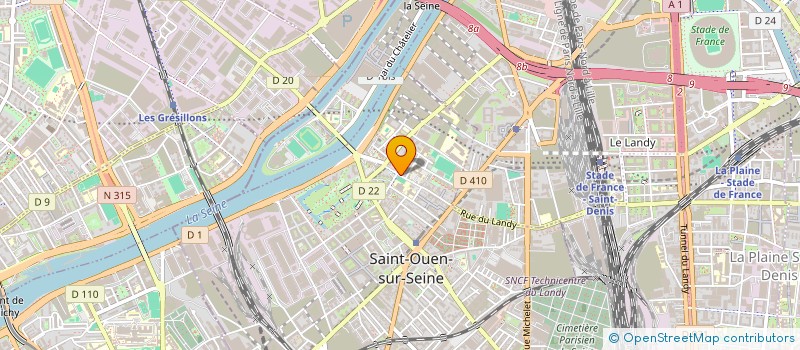 localisation de l'entreprise CALEPINS ETUDES ENGENEERING à SAINT-OUEN-SUR-SEINE