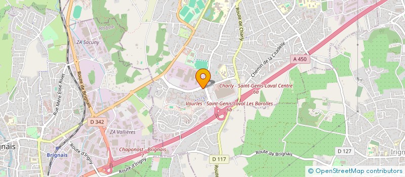 localisation de l'entreprise CALGENIS  SAINT-GENIS-LAVAL