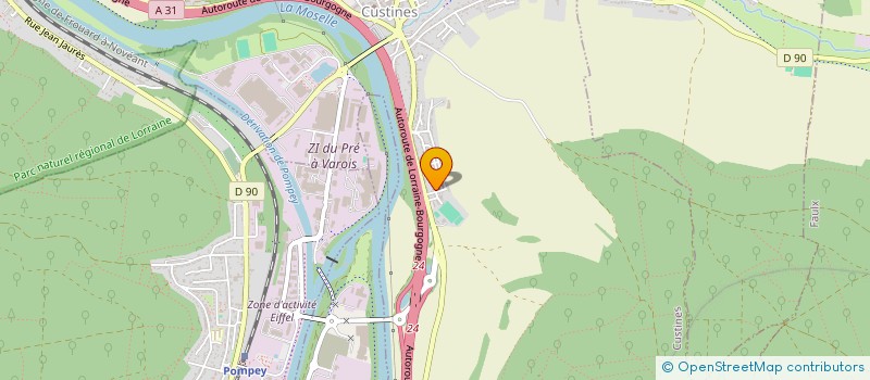 localisation de l'entreprise CALI  CUSTINES