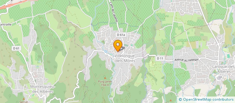 localisation de l'entreprise CALI  VILLELONGUE-DELS-MONTS