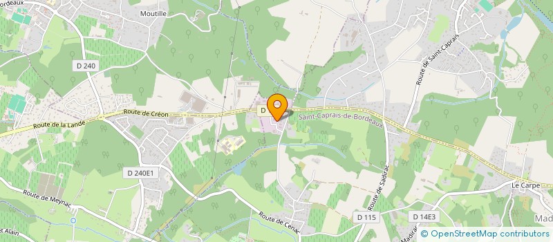 localisation de l'entreprise CALI BURGERS  SAINT-CAPRAIS-DE-BORDEAUX