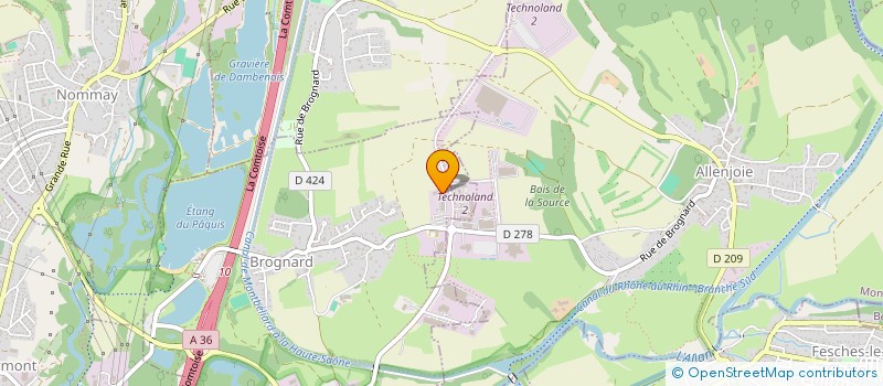localisation de l'entreprise CALI CO BESANCON à CHEMAUDIN ET VAUX