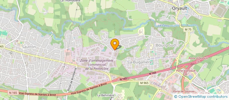 localisation de l'entreprise CALI INVEST à ORVAULT
