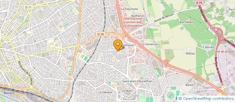 localisation de l'entreprise CALI-LOC  BEZIERS