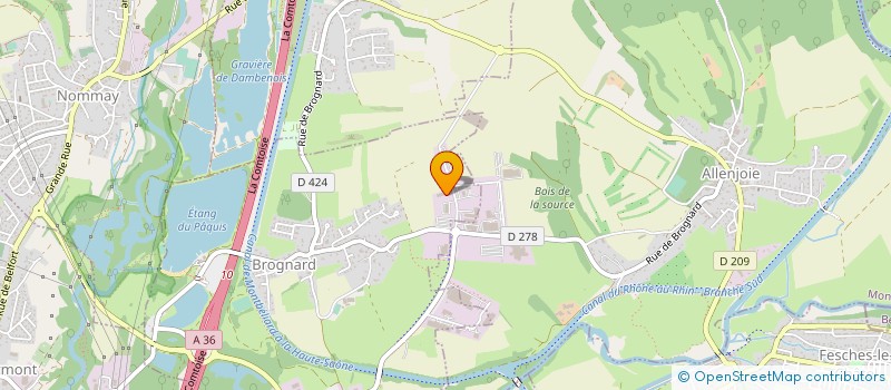 localisation de l'entreprise CALI PRO 25  BROGNARD