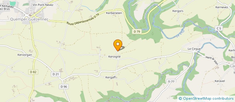 localisation de l'entreprise CALI RENOVATION  QUEMPER-GUEZENNEC