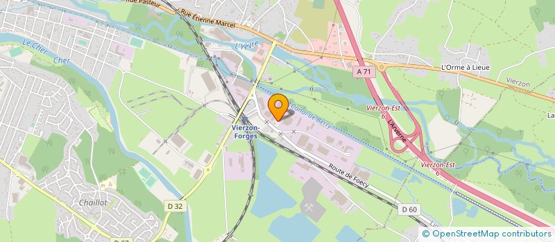 localisation de l'entreprise CALIBRACIER à VIERZON