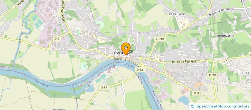 localisation de l'entreprise CALICEA à TREVOUX