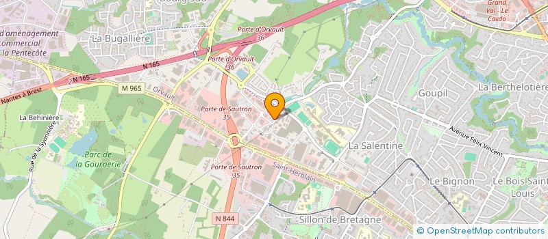 localisation de l'entreprise CALICOLOR à ORVAULT
